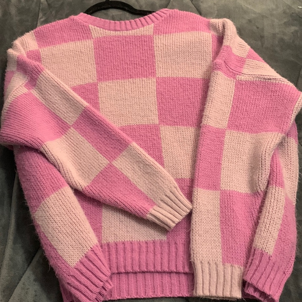 Oversized pick block sweater